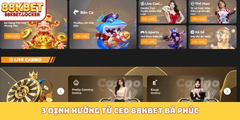3 định hướng từ CEO 88KBET Bá Phúc