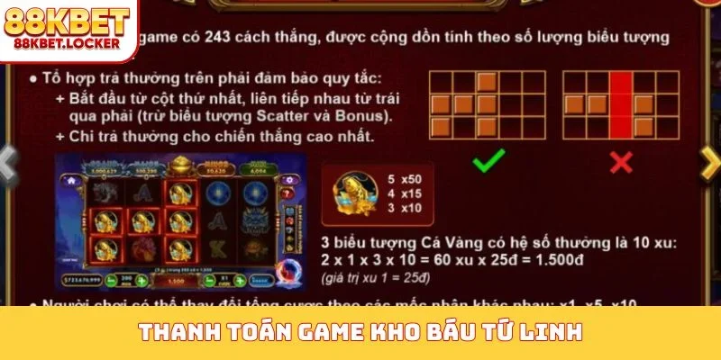 Thanh toán game Kho Báu Tứ Linh